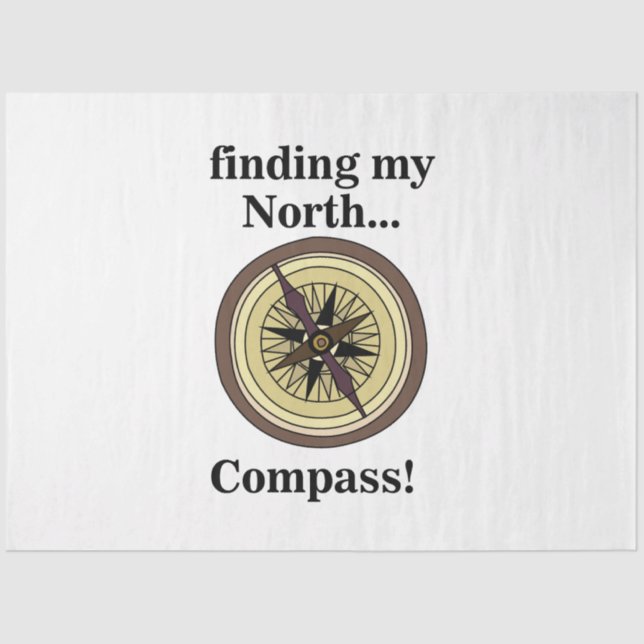 Papel De Seda Compass Instrument Navigation Direction Funny (Frente )