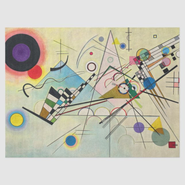 Papel De Seda Composição 8 de Wassily Kandinsky (Frente )