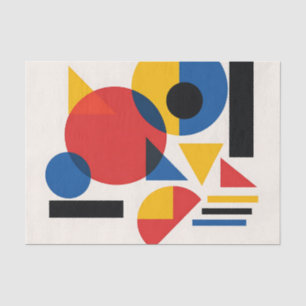 Papel De Seda Composição Abstrata Geométrica Bauhaus