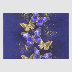 Papel De Seda Composição com borboletas de safira