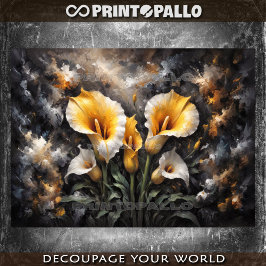 Papel De Seda Composição de flores de lírios calla #1