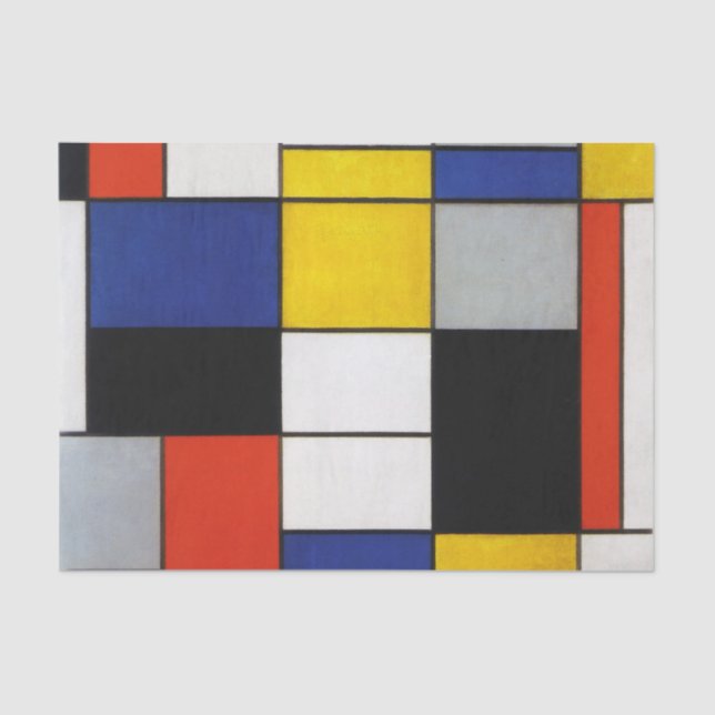 Papel De Seda Composição, Mondrian (Frente )