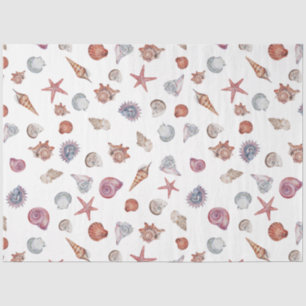 Papel De Seda Composição por Aquarelas Submarinas Série Design 4