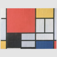 Composição Vermelho, Amarelo, Azul, Preto, Mondria