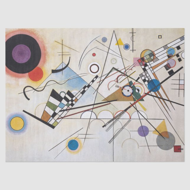 Papel De Seda Composição VIII Arte Abstrata de Kandinsky (Frente )