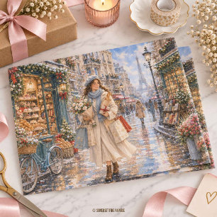 Papel De Seda Compras de Natal em Paris