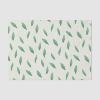 Papel de seda con diseño de hojas verdes