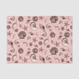 Papel De Seda Conchas de tertona a rosa