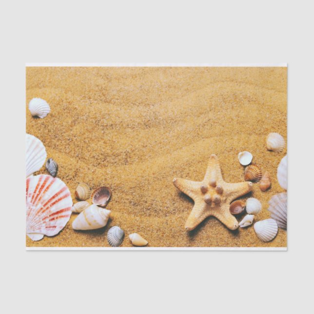 Papel De Seda Conchas na praia (Frente )