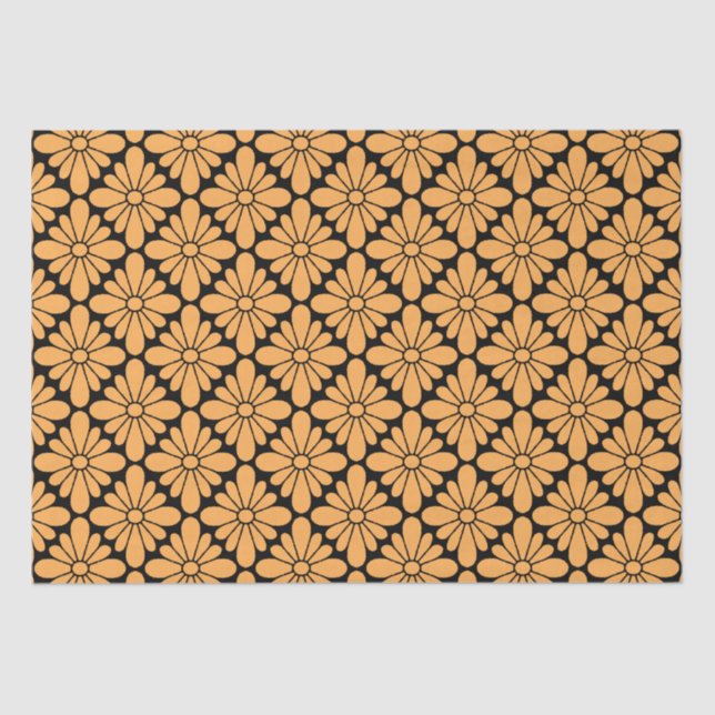 Papel De Seda Concho Flower Pattern Marigold (Frente )