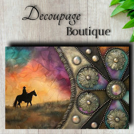 Papel De Seda Conchos Ocidentais Decoupage