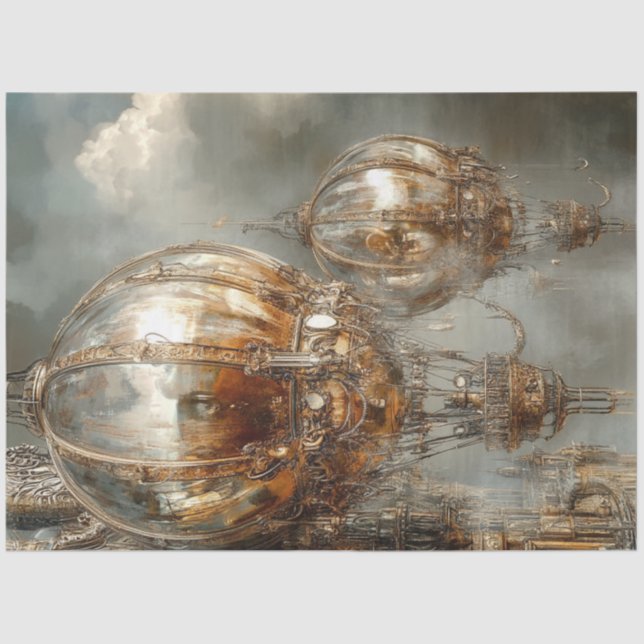 Papel De Seda Concluir Espelhamento do Balão de Ar Quente Steamp (Frente )