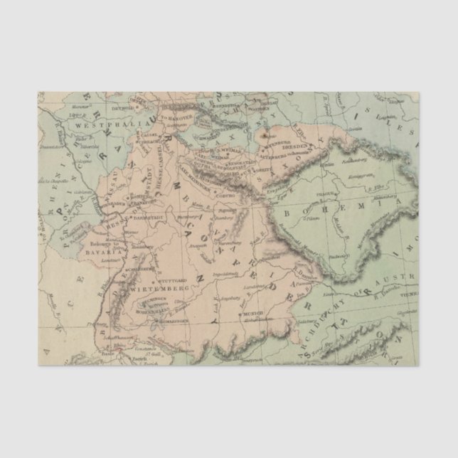 Papel De Seda Confederação germânica (Frente )