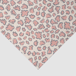 Papel De Seda Confete de Jardim Abstrato | Padrão Rosa Bege