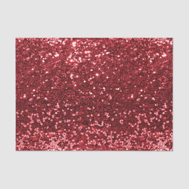 Papel De Seda Confete Grosso Brilho Brilhos Vermelho (Frente )