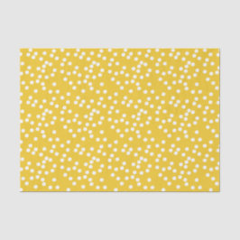 Papel De Seda Confetti Amarelo e Branco Cute / Polkadots