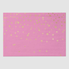 Papel De Seda Confetti Dourado Rosa