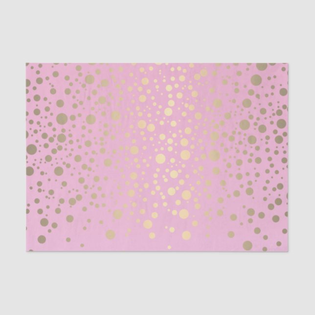 Papel De Seda Confetti Dourado Rosa e Metálico (Frente )