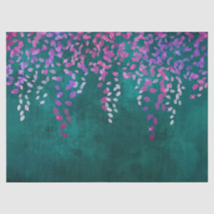 Papel De Seda Confetti Roxo na Decoupage do Teal