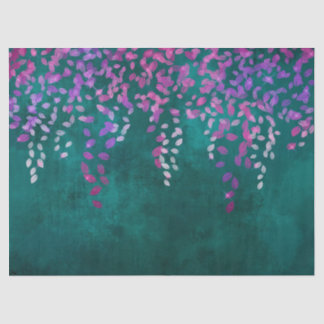 Papel De Seda Confetti Roxo na Decoupage do Teal