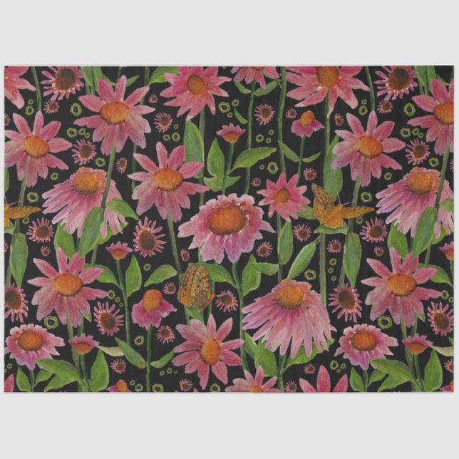 Papel De Seda Confluentes E Borboletas (Frente )