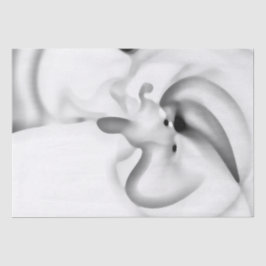 Papel De Seda Congelado: Cinza Abstrato, branco e preto