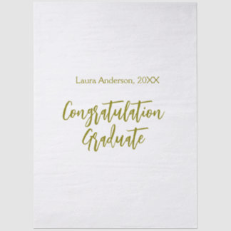 Papel De Seda Congratulations graduate golden name class 20XX si