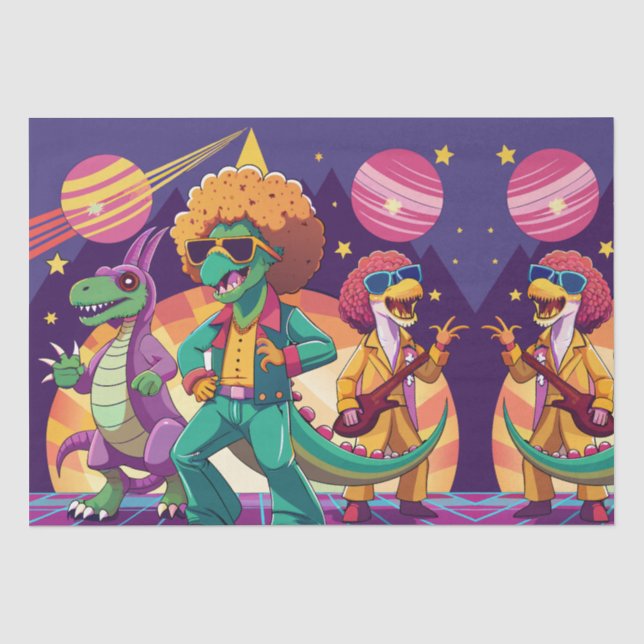 Papel De Seda Conselhos de espuma do dinossaur Disco Dig (Frente )