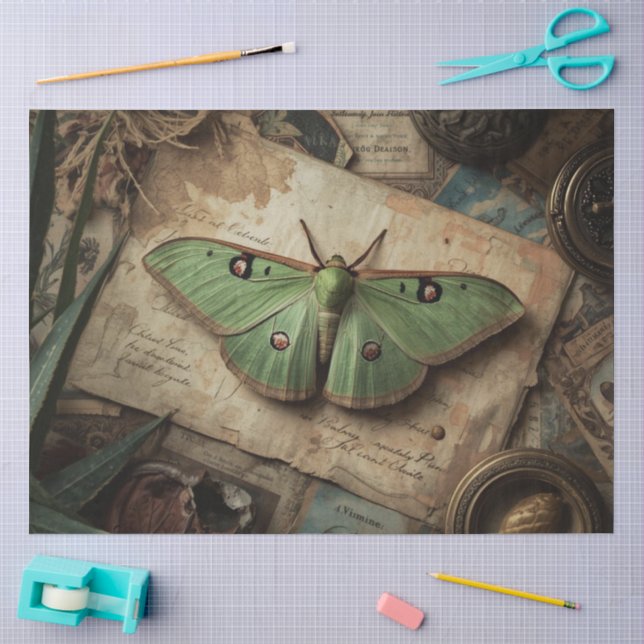 Papel De Seda Conservatório de Mariposa LunaBotânicos (Arte )