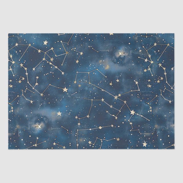 Papel De Seda Constelação Celestial - Noite Estelar (6) (Frente )