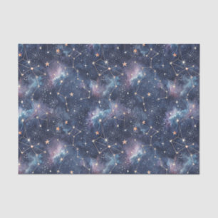 Papel De Seda Constelação Espacial Cósmica & Padrão Noturno de G