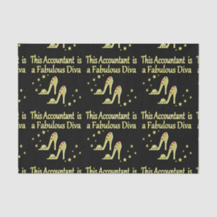 PAPEL DE SEDA CONTABILISTA DOURADA GLITZY DIVA DESIGN