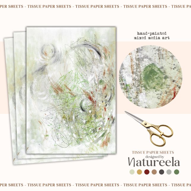 Papel De Seda Contemporary Abstract Decoupage Tissue Paper (Criador carregado)