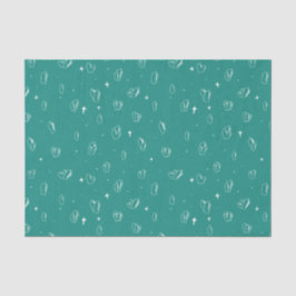 Papel De Seda Contorno de Cristal Místico Teal