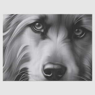 PAPEL DE SEDA CONTROLE O CACHORRO DO TERRIER PRETO E BRANCO