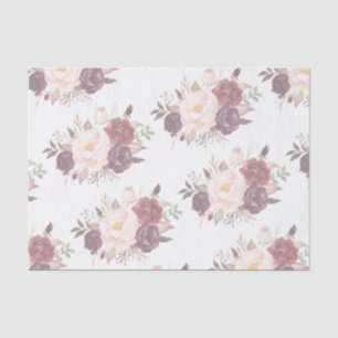 Papel De Seda Convite De Casamento Floral Desbotado Elegante