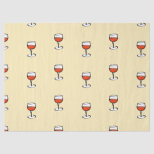 Papel De Seda copo de vinho em laranja