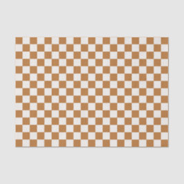 Papel De Seda Copper and eggshell checkerboard pattern
