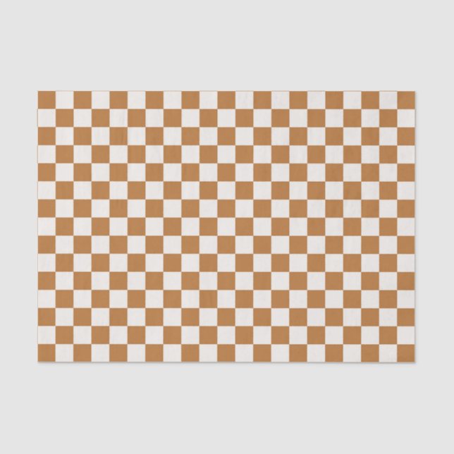 Papel De Seda Copper and eggshell checkerboard pattern (Frente )