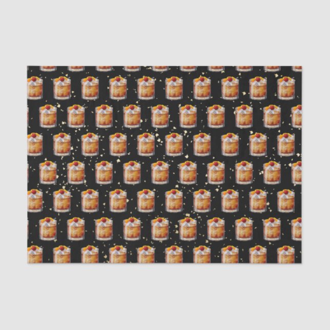 Papel De Seda Coquetel antigo movido (Frente )