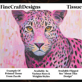 Papel De Seda Coquette Pink Leopard Mosaic Style EN4R Decoupage