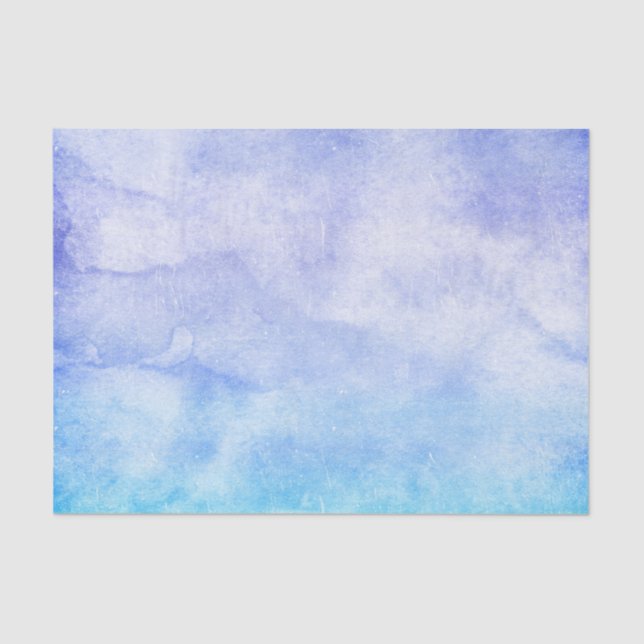 Papel De Seda Cor da água azul e púrpura (Frente )