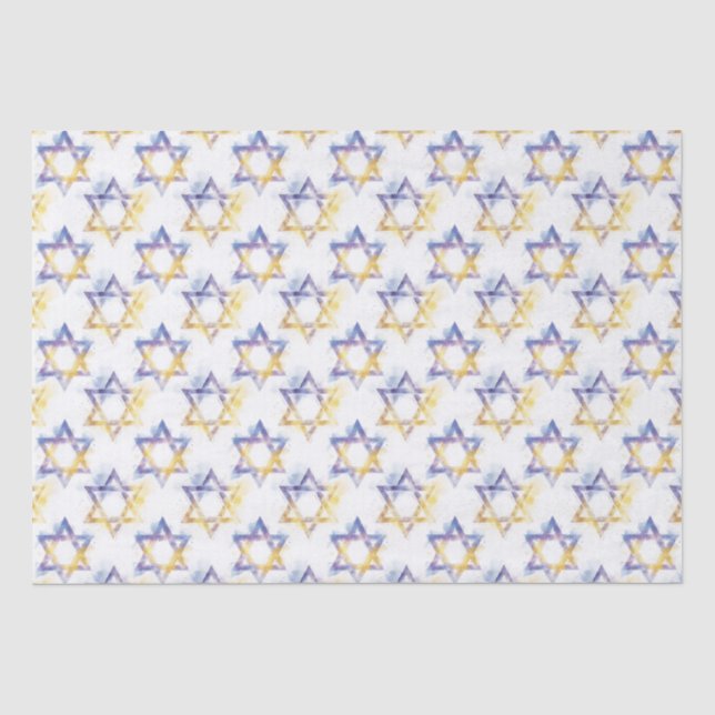 Papel De Seda Cor da água púrpura e amarela (Frente )