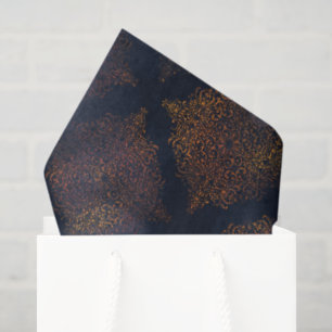 Papel De Seda Cor damasco de Cobre de Aquarela