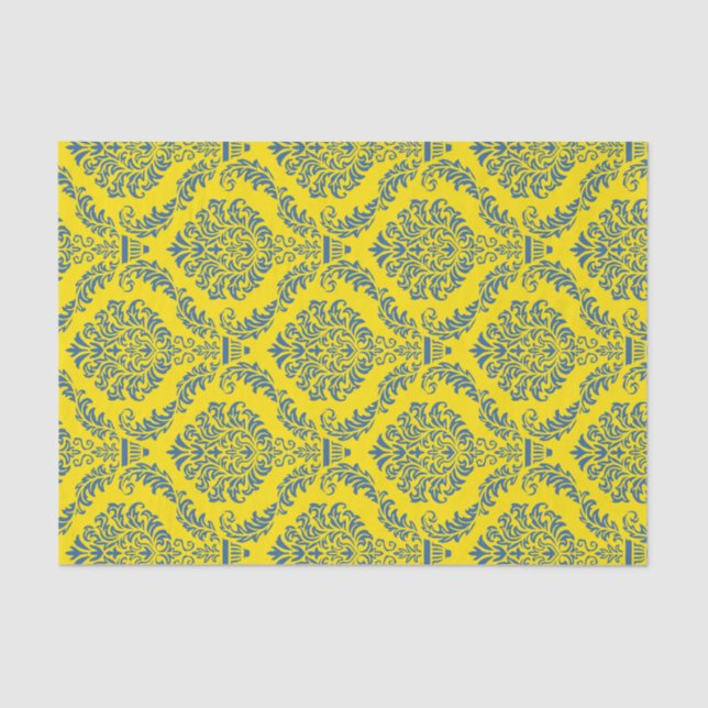 Papel De Seda Cor damasco do Império Francês nº 5 (Frente )