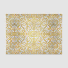 Papel De Seda Cor damasco Dourado elegante