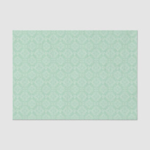 Papel De Seda Cor damasco verde