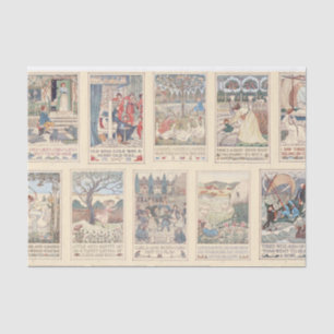 Papel De Seda Cor das ilustrações da rima de berçário do
