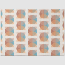 Papel De Seda Cor de Água Geométrica dos Tones Terrenos Modernos