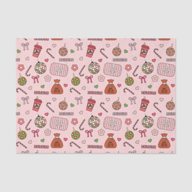 Papel De Seda Cor-de-rosa-branca retrógrado (Frente )